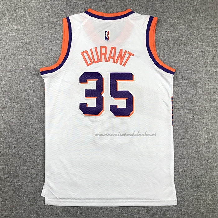 Camiseta Nino Phoenix Suns Kevin Durant NO 35 Association 2023-24 Blanco